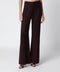 Victoria Beckham Dark Acai purple virgin wool flannel trousers