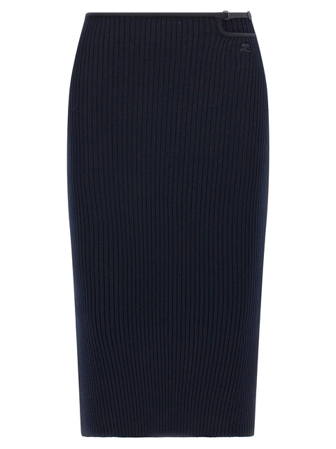 Courreges Loop Rib Knit Skirt
