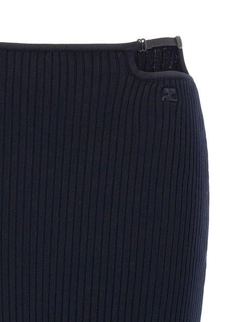 Courreges Loop Rib Knit Skirt