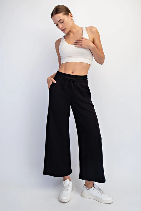 Modal Scuba Cropped Wide Pant