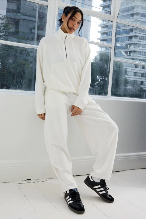 Soft Luxury Barrel Leg Track Pant