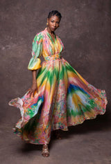 Elysian Silk Linen Organza Dress