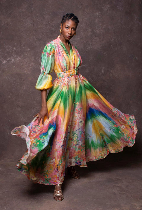 Elysian Silk Linen Organza Dress-Clothing - Women-La fuori-S-Urbanheer