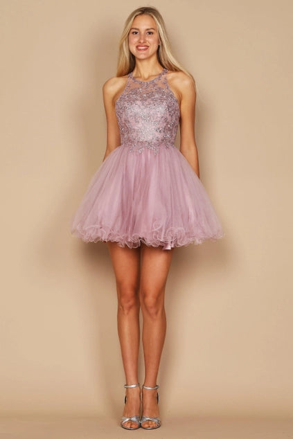 Dylan & Davids Short Homecoming Dress-Dylan & Davids-Mauve-4-Urbanheer