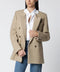 Victoria Beckham Beatrice Double-Breasted Jacket in Camel Wool
