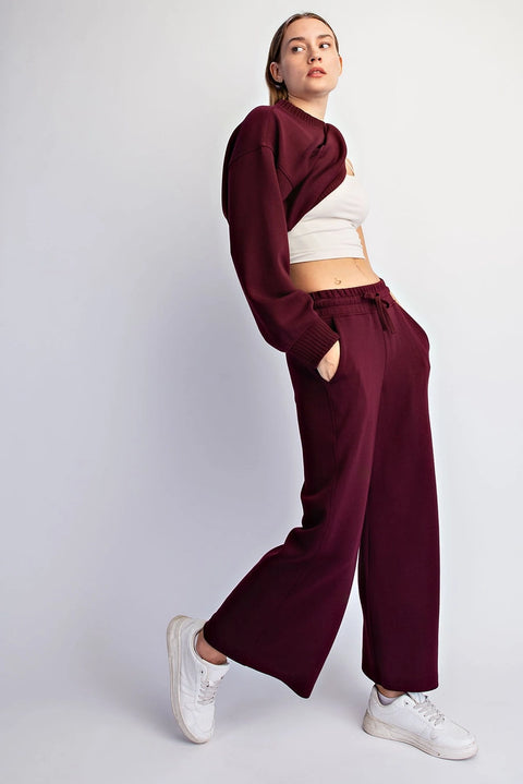 Modal Scuba Cropped Wide Pant