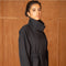 Utility Oversized Long Belted Trench with Stand-Up Collar