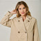 Lace Trim Half Length Trench Coat