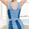 Set - Patchwork Denim Mini Skirt with Side Zipper-Sets-LABIJOU-S-Urbanheer