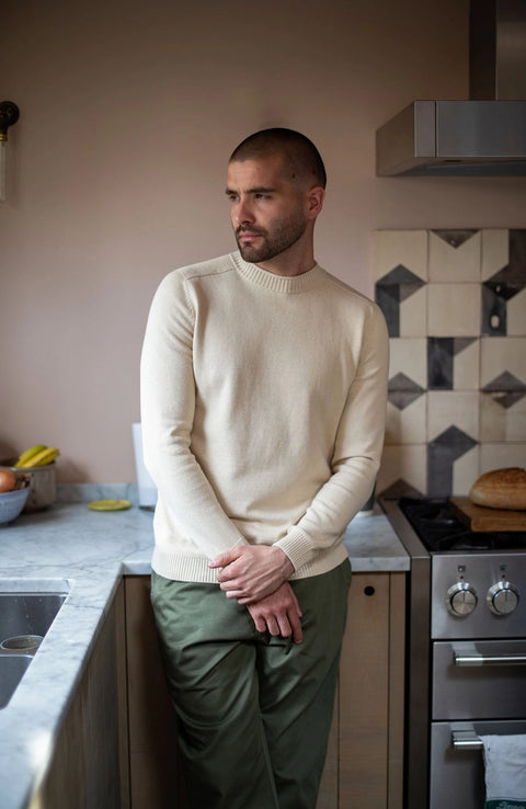 Lightweight Organic Cotton Linen Saddle Shoulder Jumper