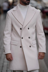 Double Breasted Overcoat Pearl