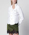 Vivienne Westwood Drunken cotton poplin shirt with Orb embroidery, white
