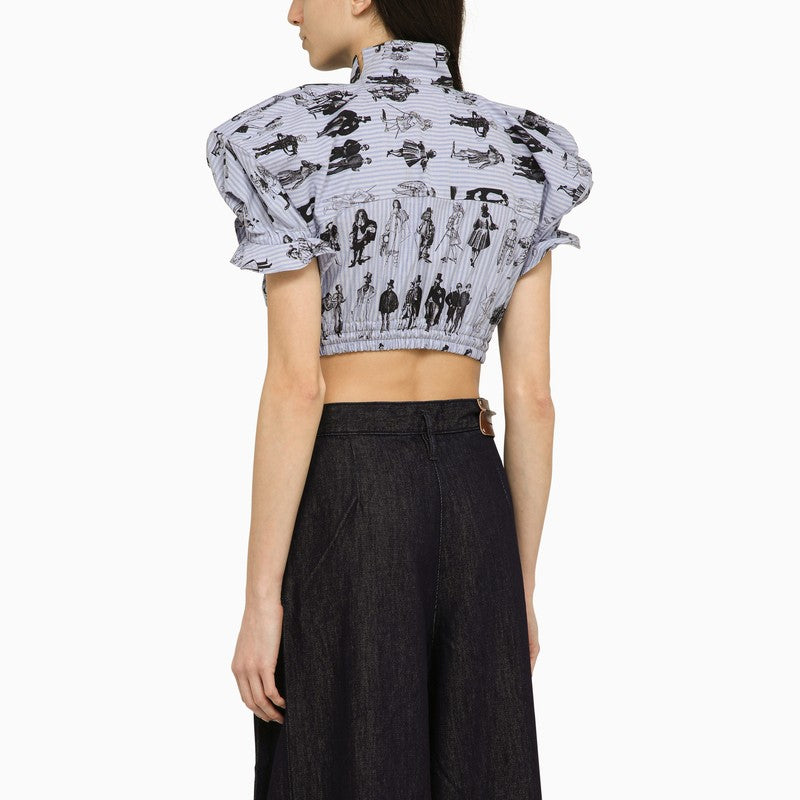 Vivienne Westwood Cotton bow and shoulder top-Shirts-Vivienne Westwood-40-Urbanheer