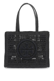 Tory Burch Ella Crochet Raffia Tote Bag In Black-Bag-TORY BURCH-os-Urbanheer
