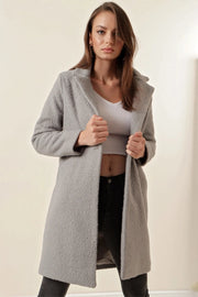 Stylish Classy Women Coat Gray-Coat-Blak Wardrob-Gray-Urbanheer