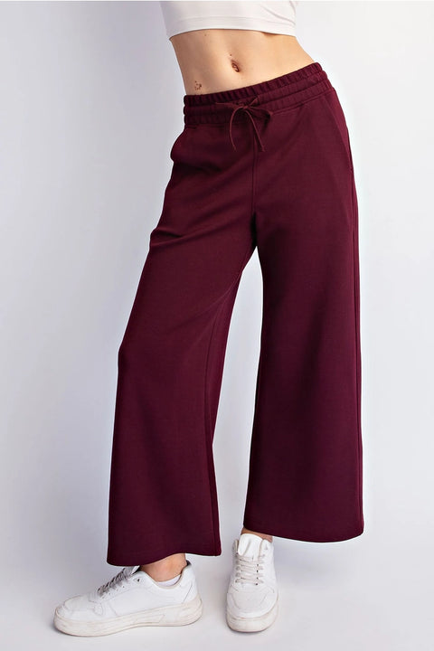 Modal Scuba Cropped Wide Pant