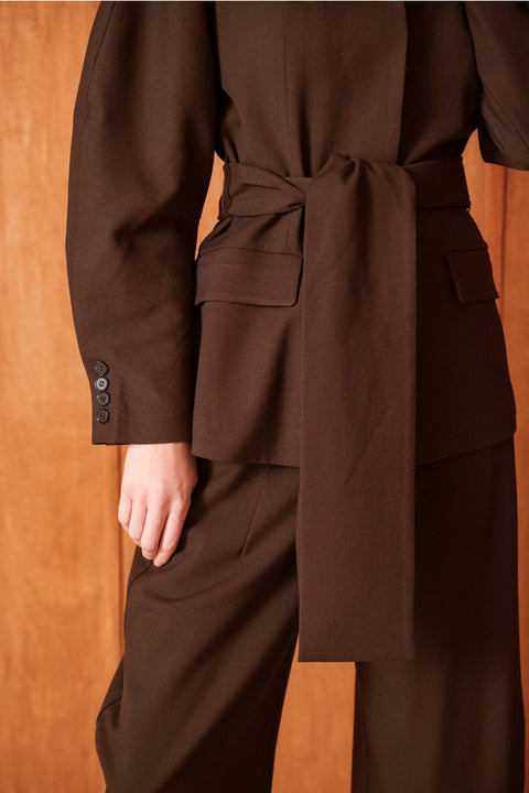 Ori Belted Kimono-Style Jacket