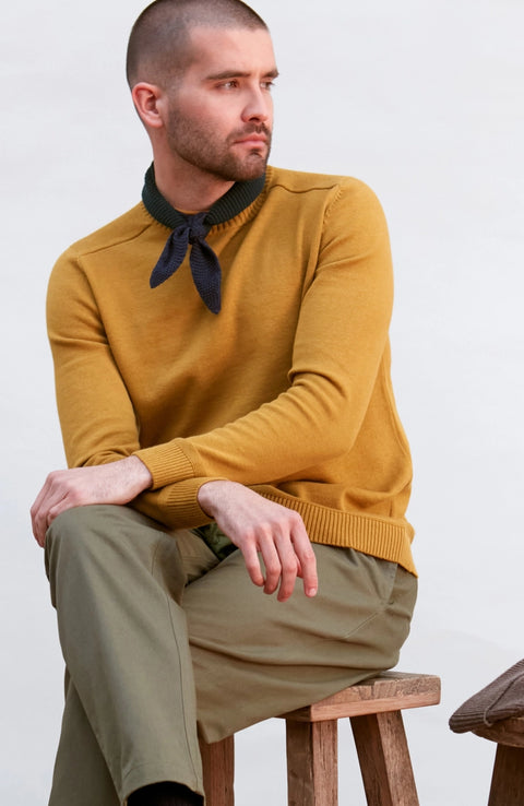 Lightweight Organic Cotton Linen Saddle Shoulder Jumper