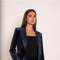 Velvet Fitted Velvet Tuxedo Blazer with Satin Lapel