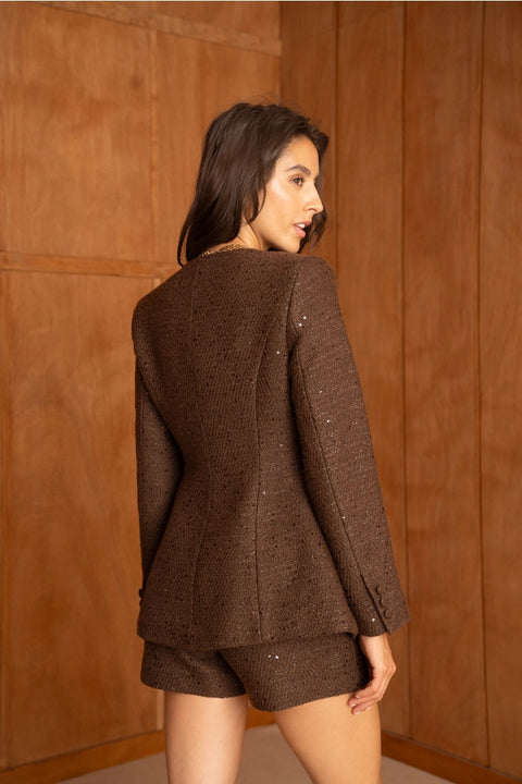 Sequined Tweed Matching Set