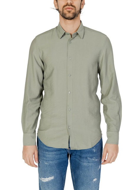 Antony Morato Men Shirt-Clothing Shirts-Antony Morato-green-44-Urbanheer