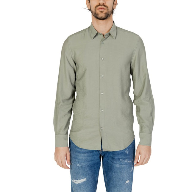 Antony Morato Men Shirt-Clothing Shirts-Antony Morato-green-44-Urbanheer