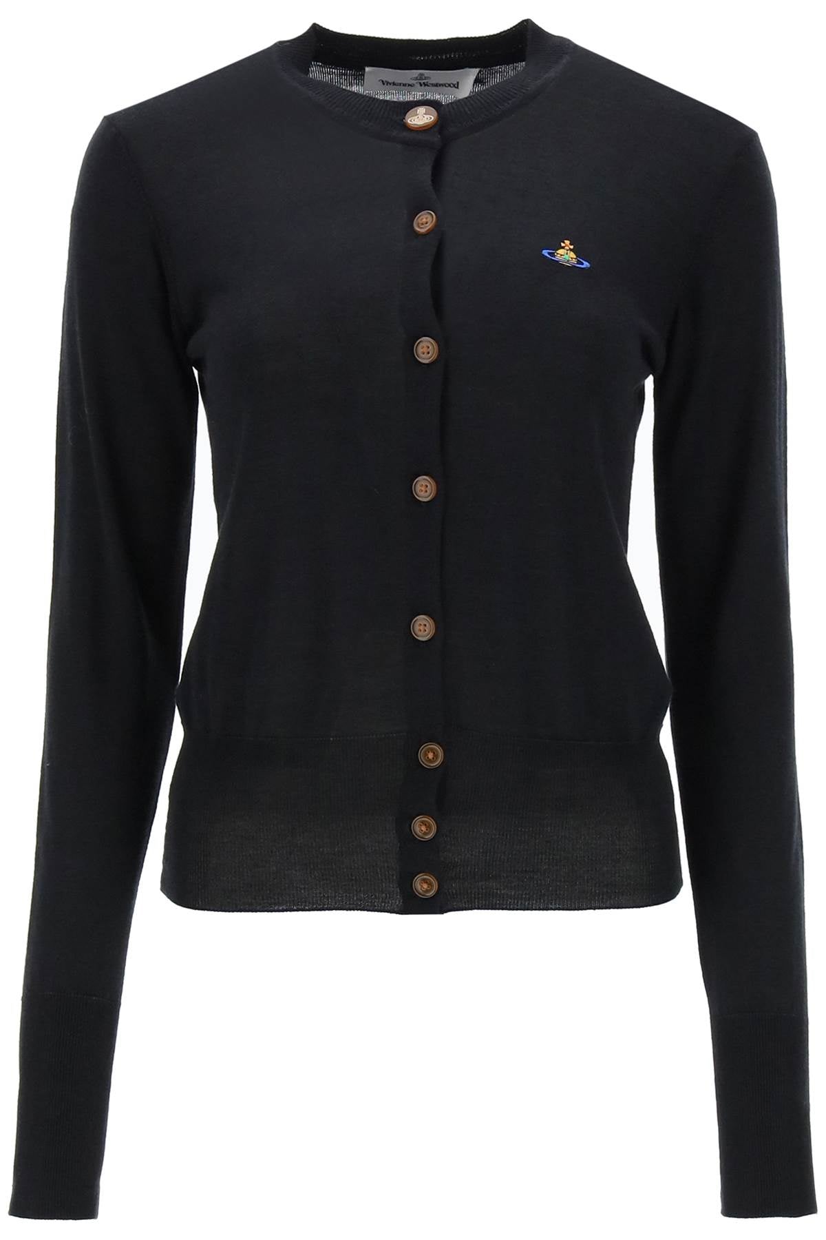 Copy Of Vivienne Westwood Bea Cardigan With Embroidered Logo Black-Vivienne Westwood-XS-Urbanheer