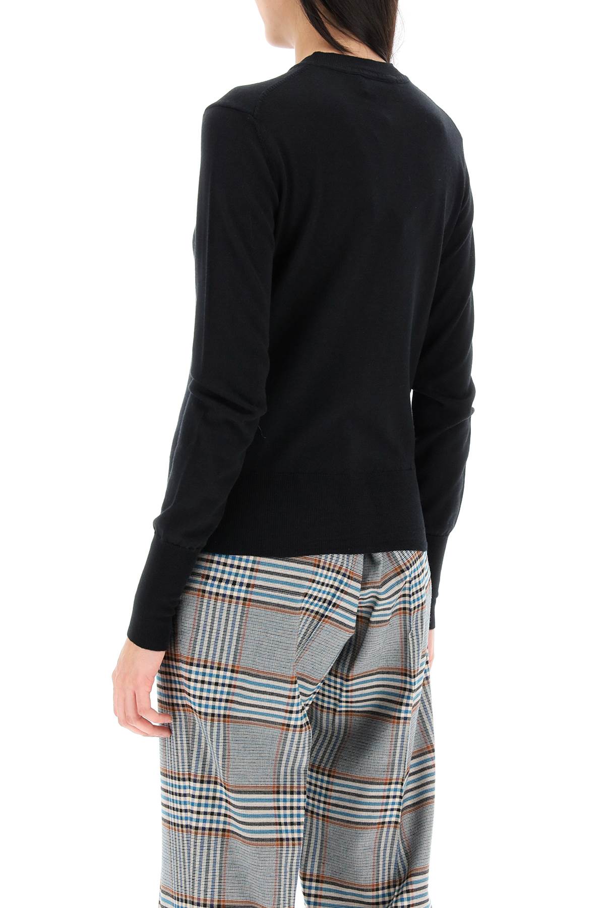 Copy Of Vivienne Westwood Bea Cardigan With Embroidered Logo Black-Vivienne Westwood-XS-Urbanheer