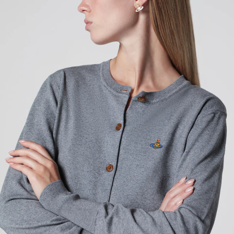 Vivienne Westwood Bea cotton and cashmere cardigan in dark grey