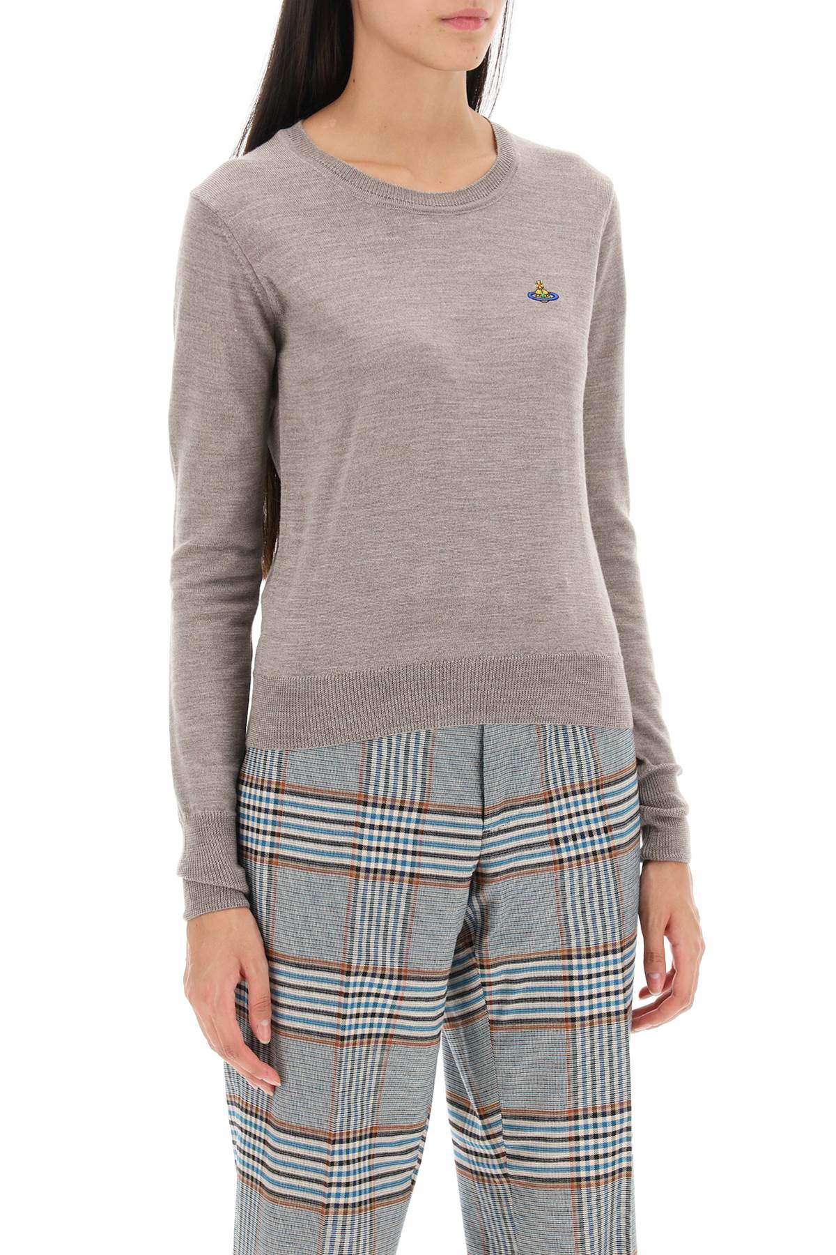 Grey Vivienne Westwood Bea Cardigan With Logo Embroidery-Vivienne Westwood-XS-Urbanheer