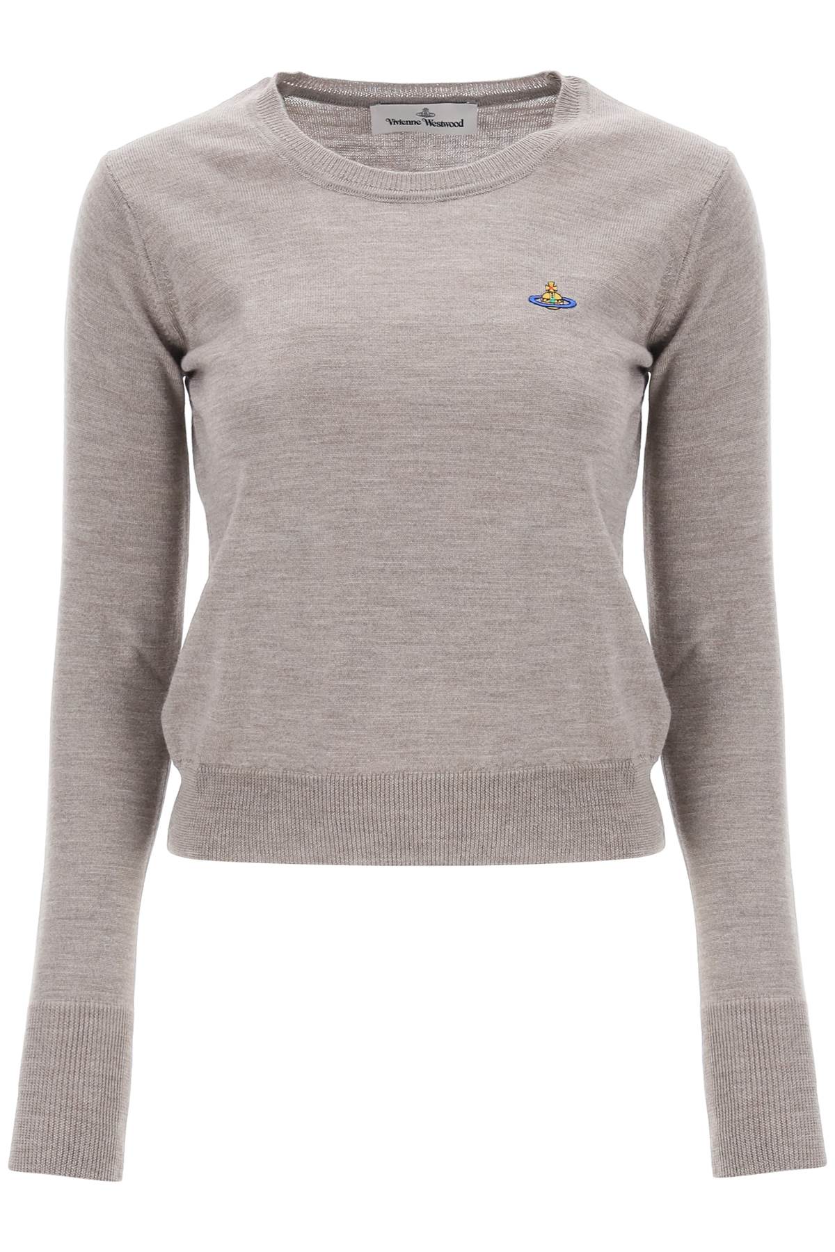 Grey Vivienne Westwood Bea Cardigan With Logo Embroidery-Vivienne Westwood-XS-Urbanheer