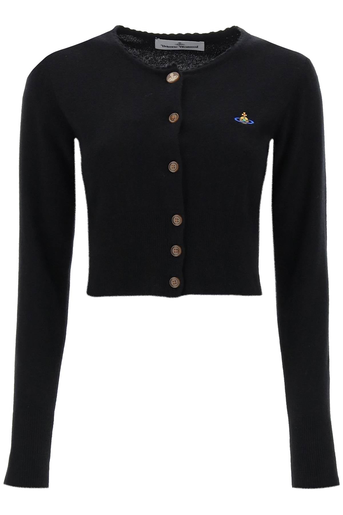 Black Vivienne Westwood Bea Cropped Cardigan-Vivienne Westwood-XS-Urbanheer