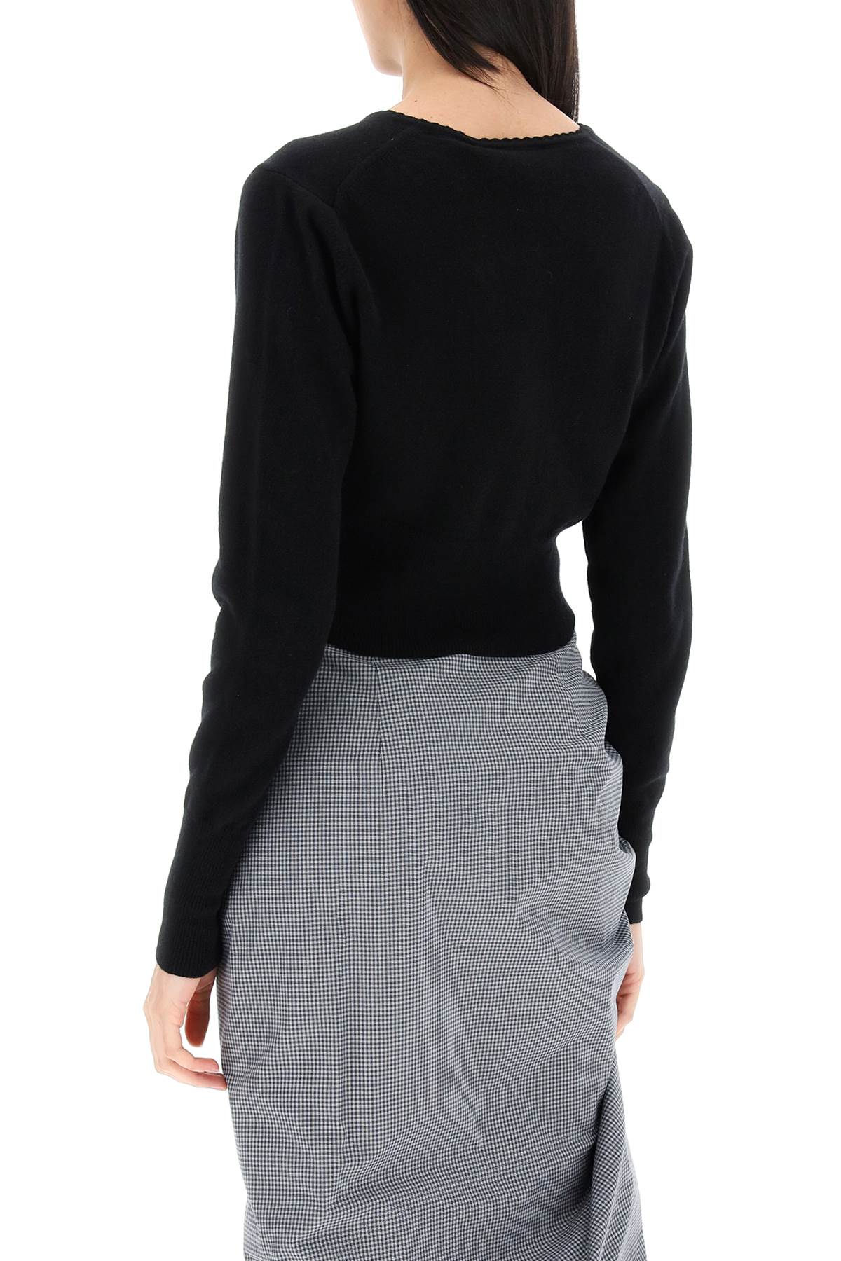 Black Vivienne Westwood Bea Cropped Cardigan-Vivienne Westwood-XS-Urbanheer