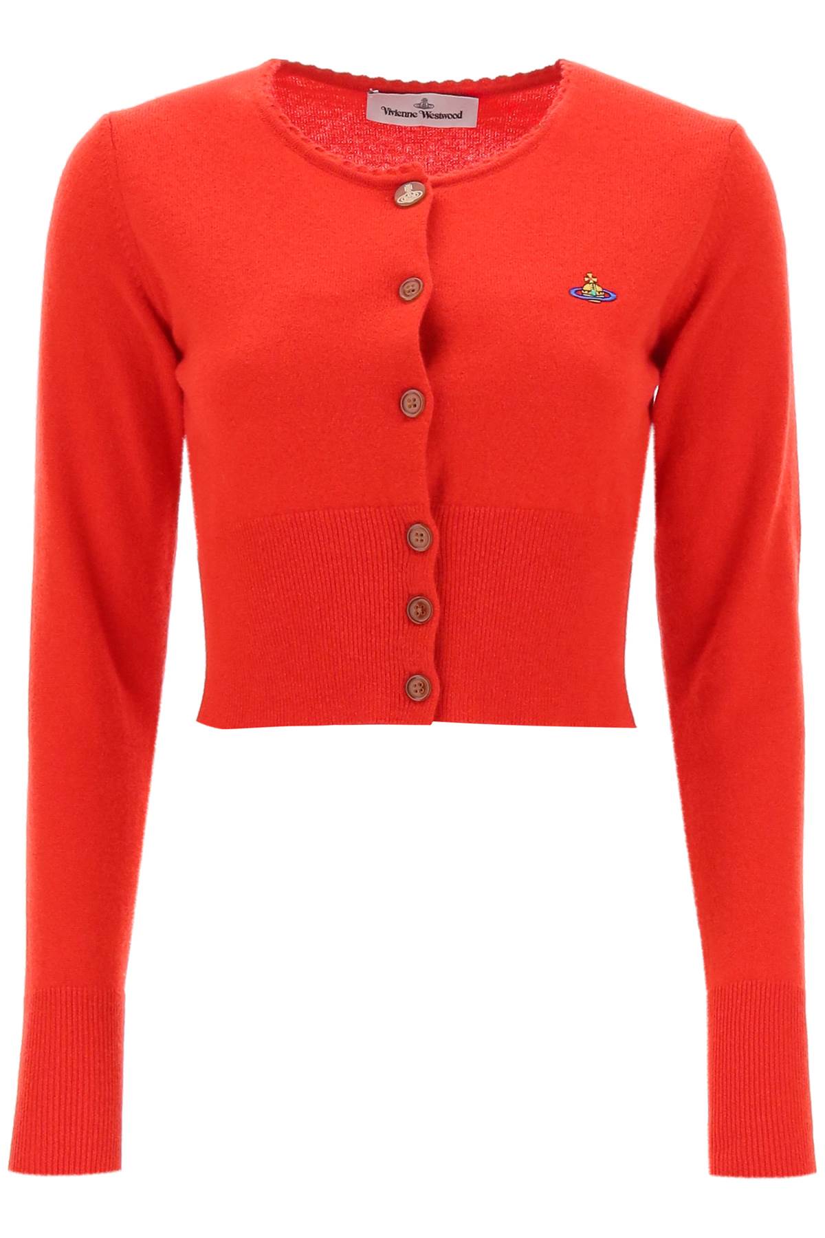 Red Vivienne Westwood Bea Cropped Cardigan-Vivienne Westwood-XS-Urbanheer