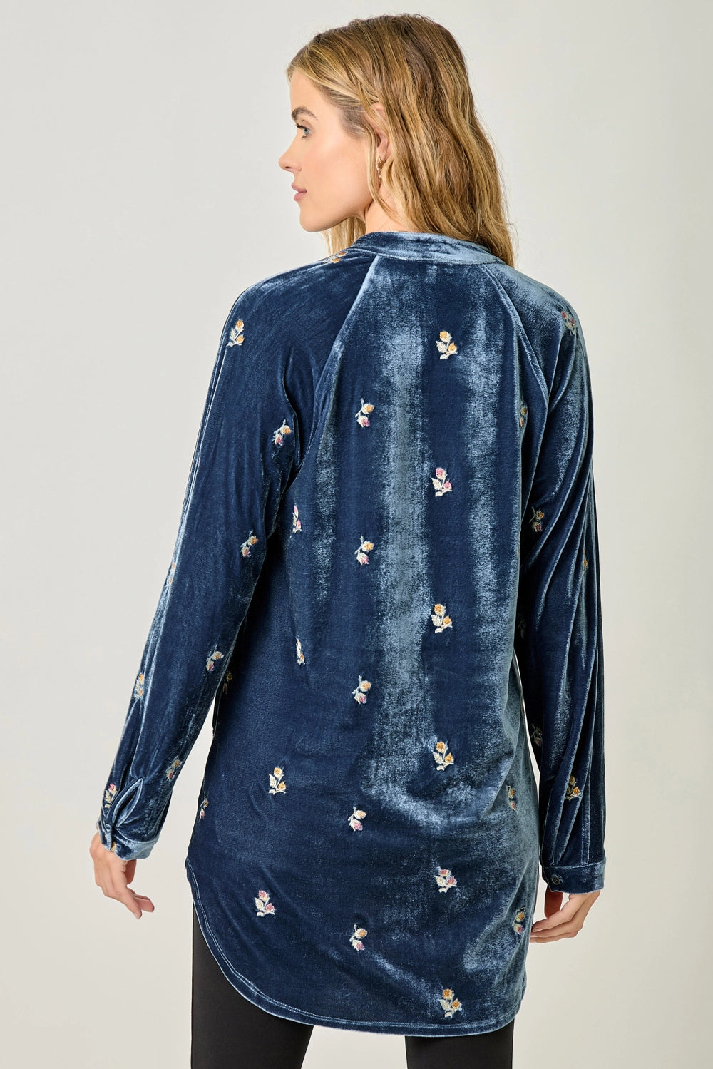 Embroidery Velvet Shirt