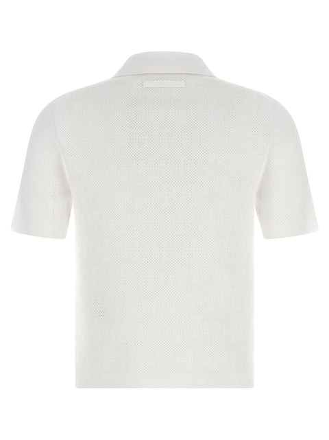 Tory Burch Pointelle Viscose Polo Shirt