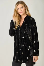 Embroidery Velvet Shirt