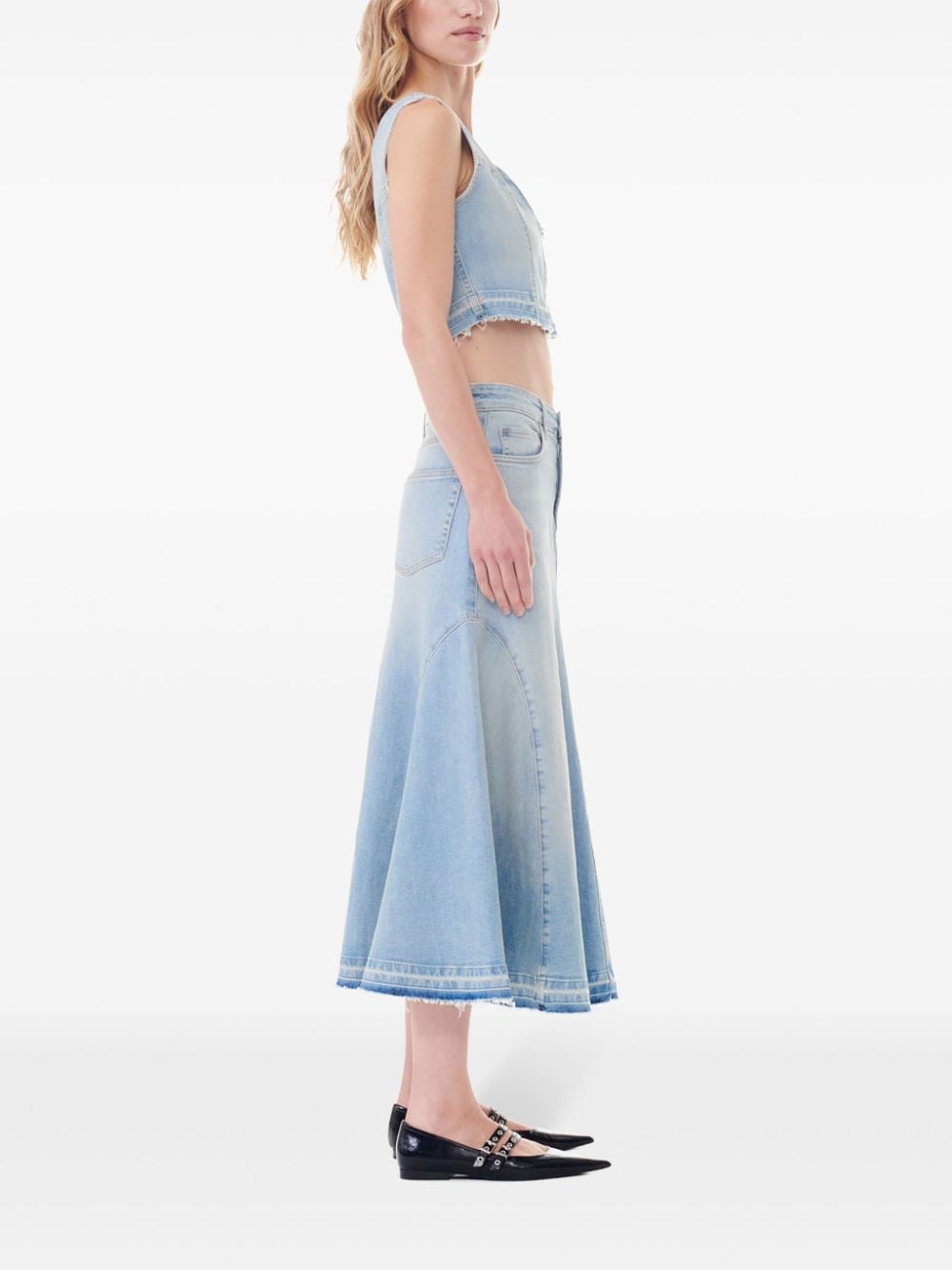 Ganni Flared denim skirt-Skirts-Ganni-36-Urbanheer
