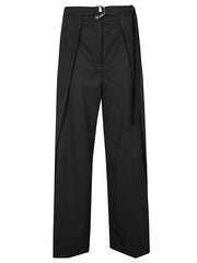Erika Cavallini Semi-Couture Trousers Black-Trousers-Erika Cavallini Semi-Couture-42-Urbanheer