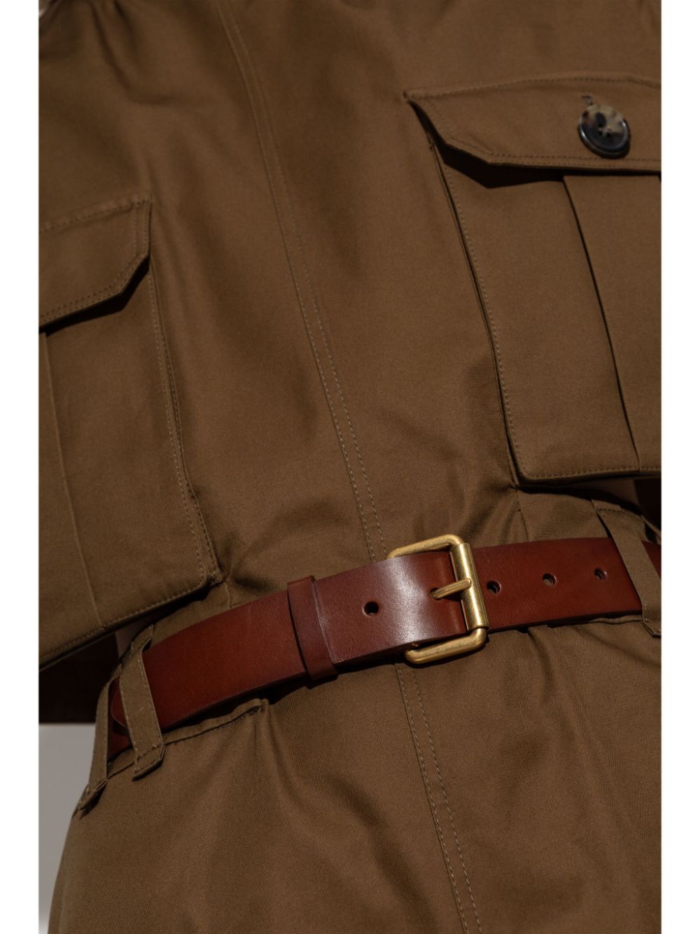 Saint Laurent belted cotton midi dress-Dresses-Saint Laurent-36-Urbanheer