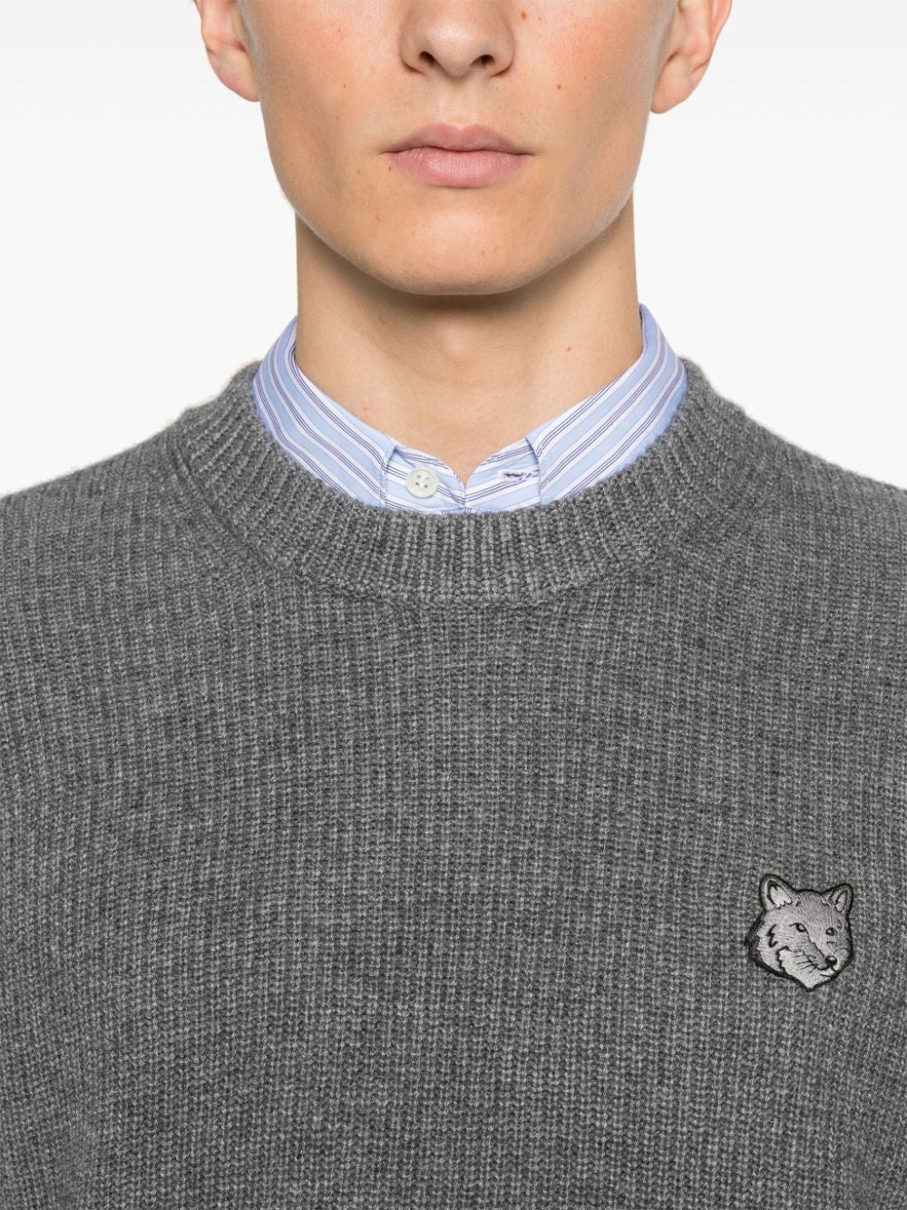 MAISON KITSUNE' Sweaters Grey-Topwear-Maison Kitsune-XL-Urbanheer