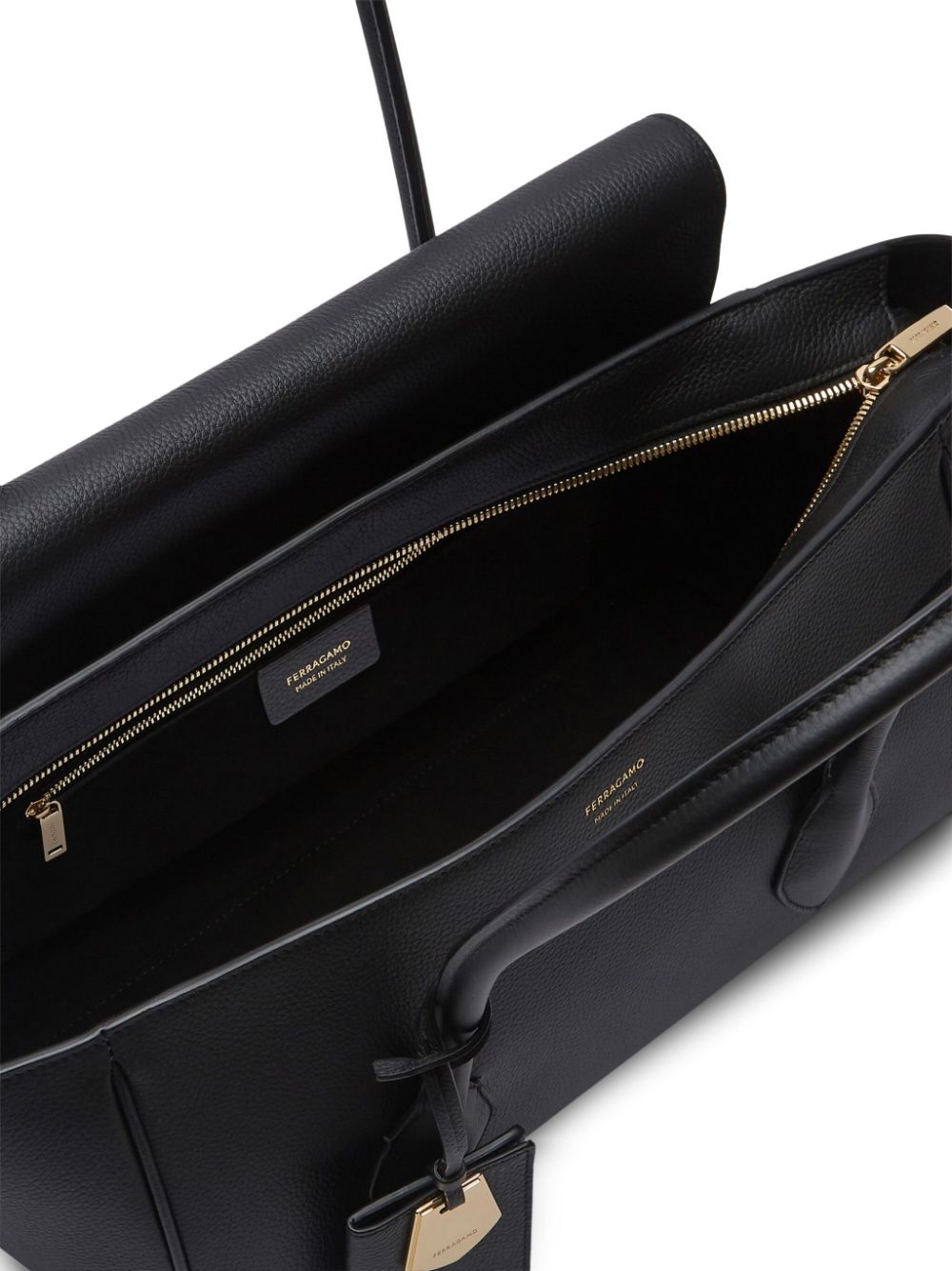 Ferragamo Bags.. Black-Shopper-Ferragamo-UNI-Urbanheer