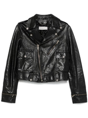 Golden Goose leather jacket with shiny effect-Jackets-Golden Goose-40-Urbanheer
