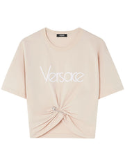 Versace 1978 Re-Edition Logo Safety Pin Short T-Shirt-Topwear-Versace-38-Urbanheer