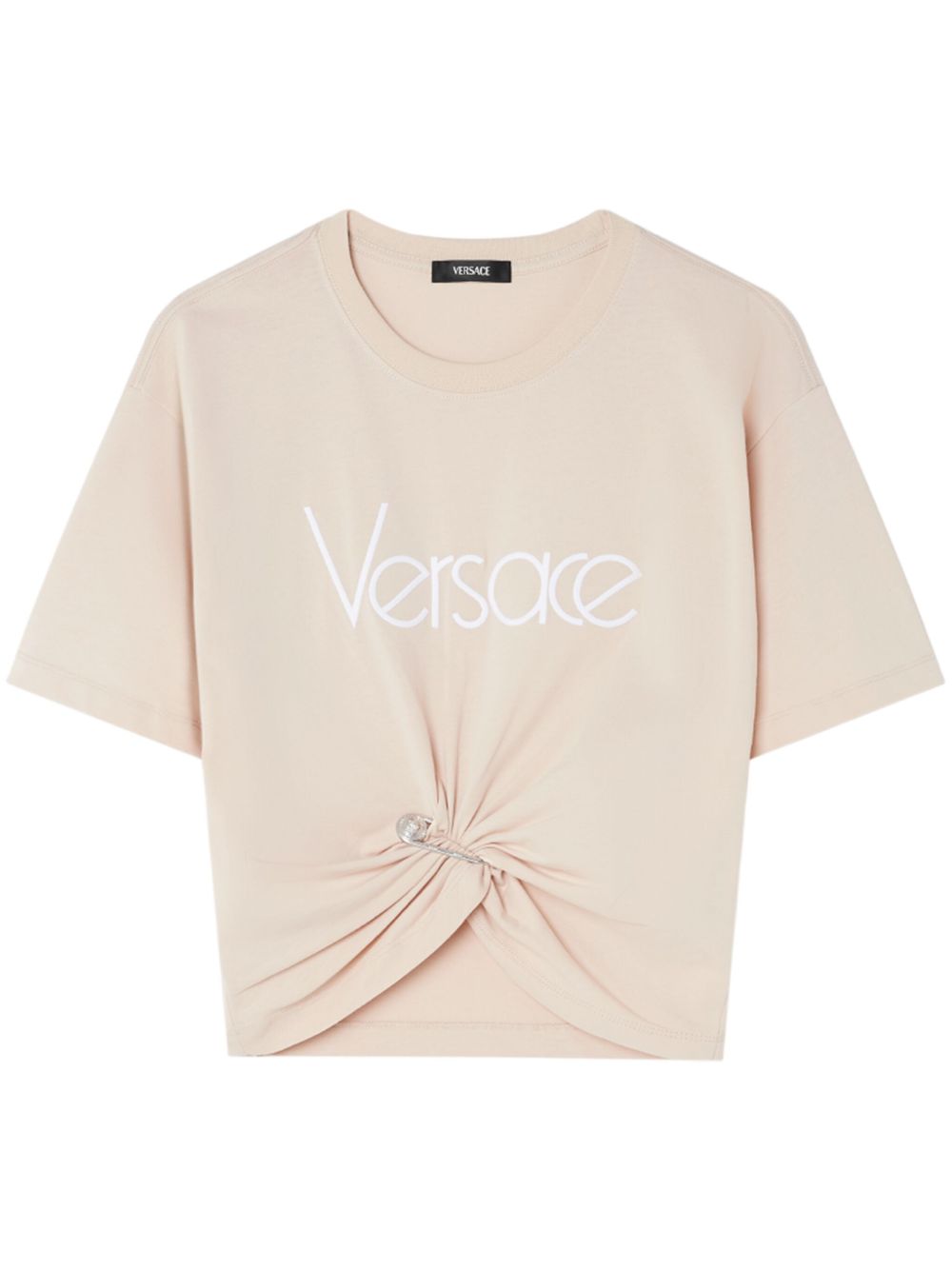Versace 1978 Re-Edition Logo Safety Pin Short T-Shirt-Topwear-Versace-38-Urbanheer