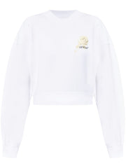Off White logo-print cropped sweatshirt-Topwear-Off White-L-Urbanheer