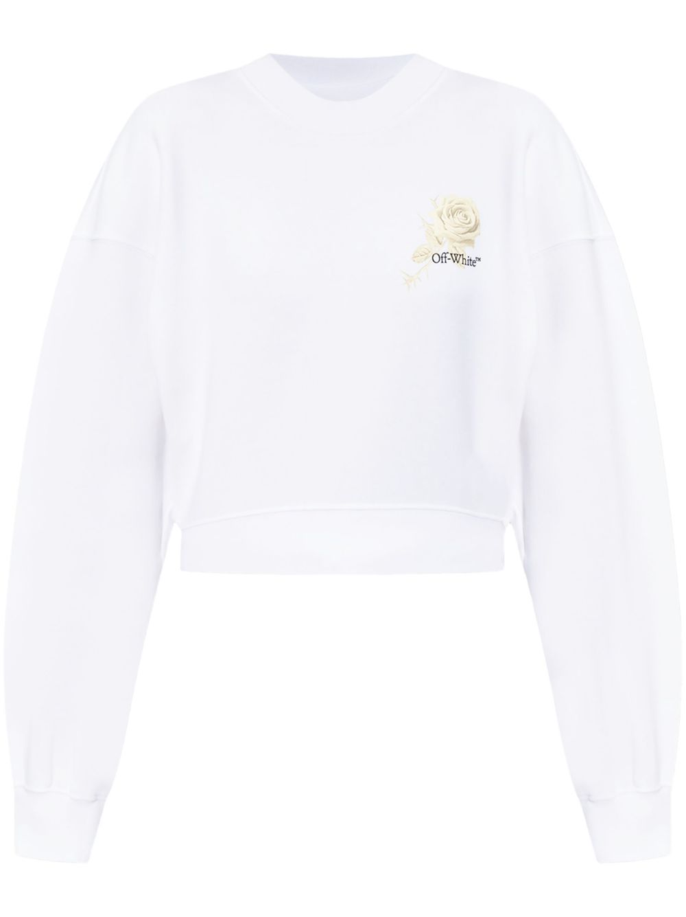 Off White logo-print cropped sweatshirt-Topwear-Off White-L-Urbanheer