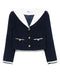 Self-Portrait Bouclé cropped jacket