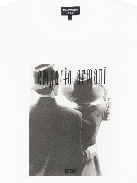 Emporio Armani Printed cotton t-shirt