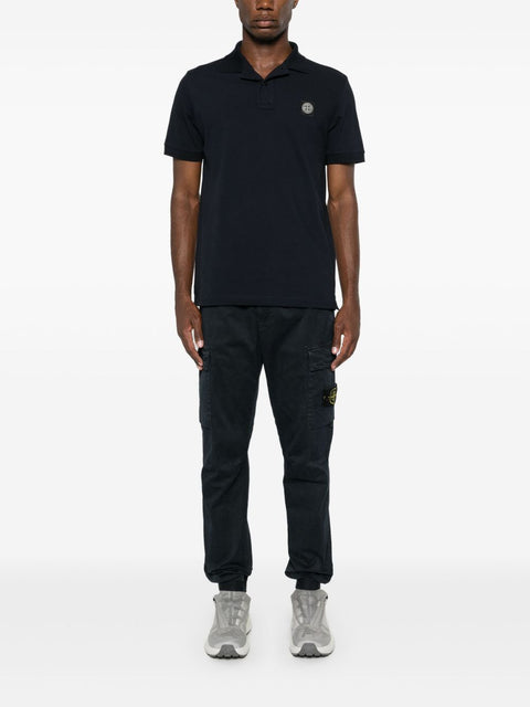Stone Island Logo cotton polo shirt
